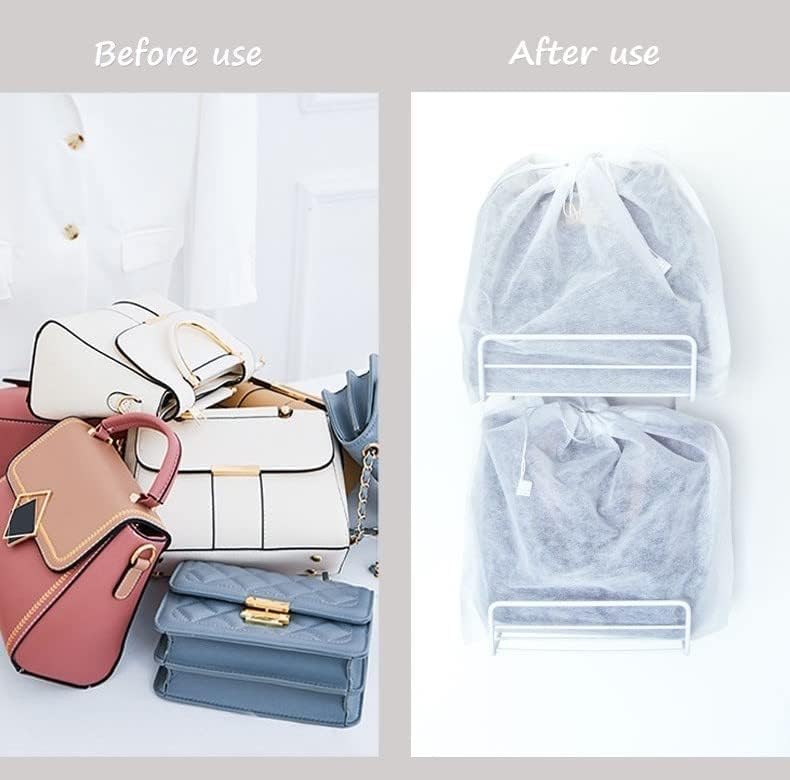 30 eco-friendly travel shoe bag storage bags, non-woven breathable dust-proof bag with rope, suitable for storing shoes and bags, isolate dust and keep shoes and bags clean and tidy. (15.7inX19.68in) - Image 2