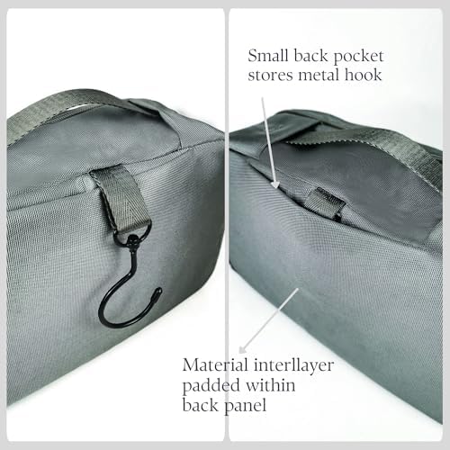 Hanging Toiletry Bag for Men, Toiletries Travel Kit with 360° Swivel Hook, Water-Resistant Nylon Dopp Kit,Shaving Bag with Clear Pockets Used for Trip,Daily or Gift,Graphite Gray - Image 5