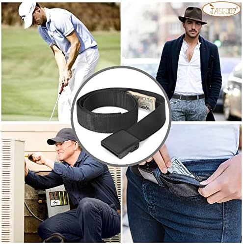 Travel Security Money Belt with Hidden Money Pocket - Cashsafe Anti-Theft Wallet Unisex Nickel free Nylon Belt by JASGOOD - Image 5