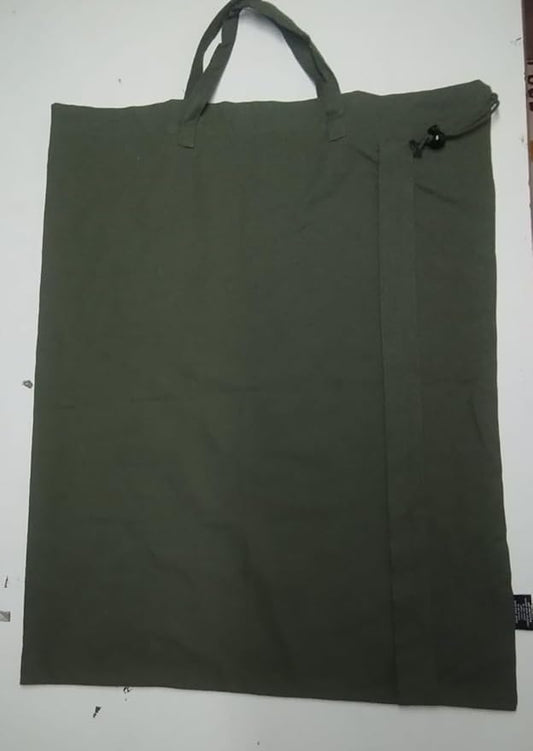 LFH Home Large Premium Cotton Canvas Laundry Bag with Drawstring and Handles Heavy Duty, Multi-Use, and Washable for Home, Travel, College or Storage 28x40 (Pack of 4)-Militray Green