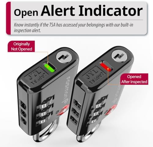 Fosmon TSA Approved Luggage Locks, 3 Digit Combination Padlock, 4 Pack - Image 3
