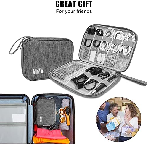 Electronic Organizer Travel Universal Cable Organizer Electronics Accessories Bag for Cable, Charger, Phone, USB, SD Card,1Pack - Image 5