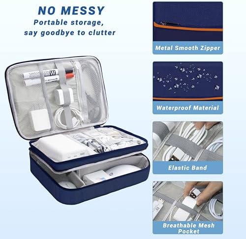 Electronics Organizer,Travel Cord Organizer Pouch,Cable Organizer Bags - Image 2