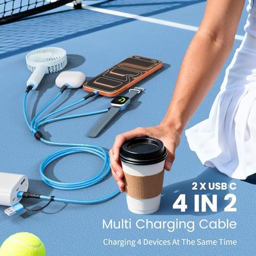 Dual USB C Multi Charging Cable with iWatch Charger Cruise Essentials 2026 - Image 2