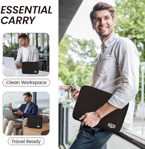 Large Electronics Organizer Travel Case, Slim Tech Accessories Bag - Image 2