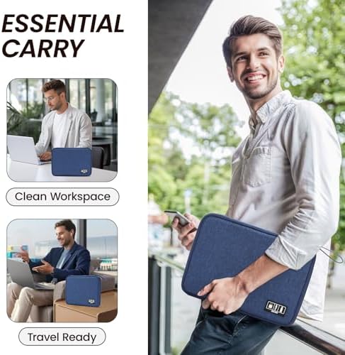 Large Electronics Organizer Travel Case, Slim Tech Accessories Bag - Image 2
