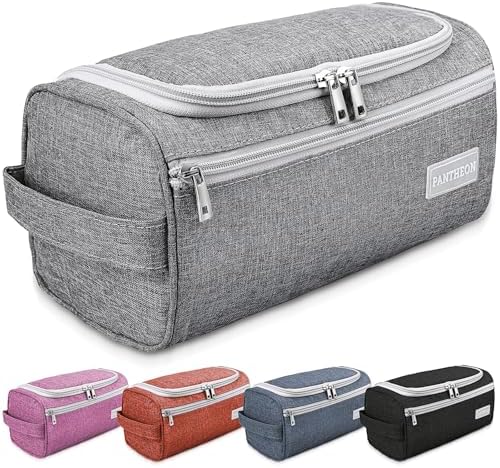 Pantheon Hanging Travel Toiletry Bag for Men, Dopp Kit - Gray by Pantheon