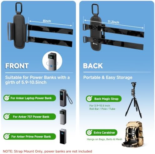 Adjustable Power Bank Holder Strap Mount for Hiking Camping - Image 3