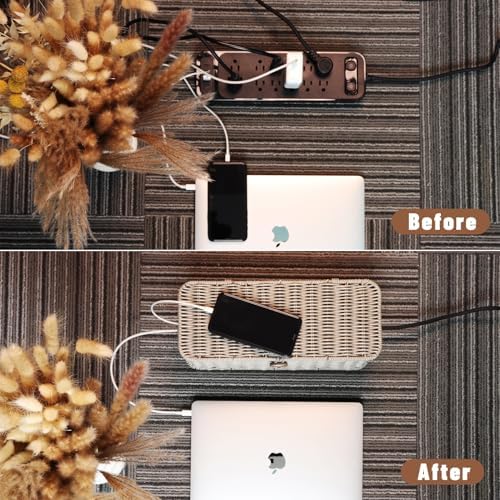 Cable Management Box, Cord Organizer with Lid & Cable Ties - Gray Set - Image 5