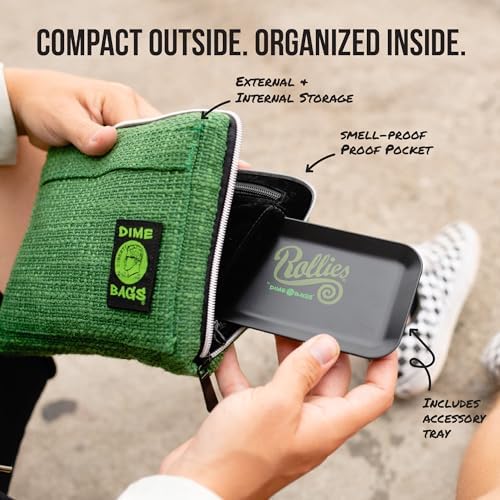 Dime Bags All-in-One Padded Pouch with Accessory Tray & Smell/Spill Proof Pocket, Protective Case for Glass Storage & Travel - Image 3