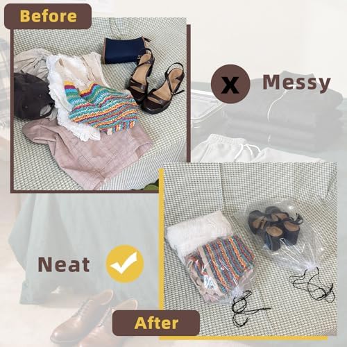 LazyMe Clear Large Shoe Bags for Travel, 12 x 18 Inch, 100 Pack - Image 4