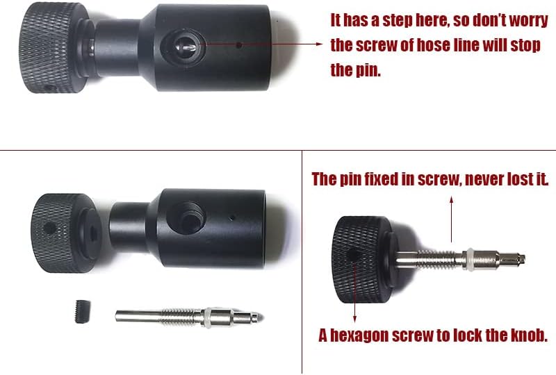 Universal Fill Adapter of Paintball Marker Remote Hose High Pressure UFA CO2 Tank On/Off ASA G1/2 - Image 5