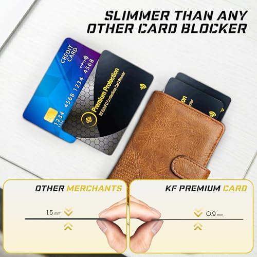 RFID Blocking Card (2 Pack) - 0.9mm Ultra Thin Debit & Credit Card Protector - One Card Shields Your Whole Wallet - Anti Fraud Contactless NFC Wallet Defender for Travel & Passport - Image 2