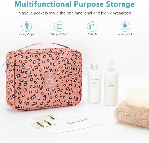 Mossio Hanging Toiletry Bag with Sturdy Hook - Large Portable Cosmetic Makeup Travel Organizer for Men & Women - Image 3