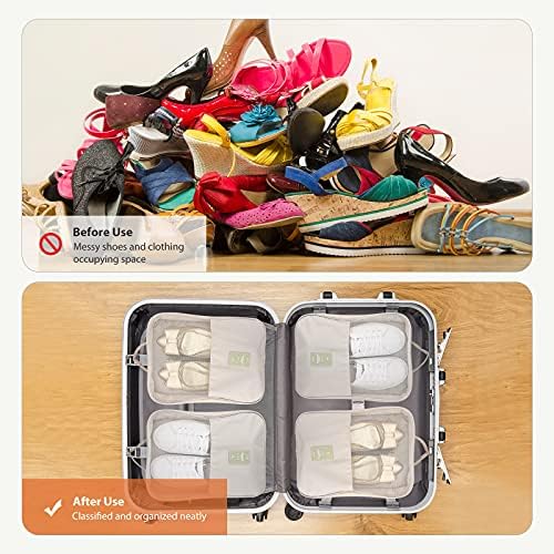 Shoe Bags for Travel,Shoe Bag Holds 3 Pair of Shoes,Shoe Storage Pouch for Travel and Daily Use,Shoe Organizer Travel Essentials for Packing in Suitcase,Waterproof - Image 7
