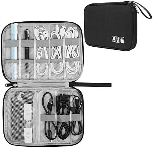 Electronic Organizer Travel Universal Cable Organizer Electronics Accessories Bag for Cable, Charger, Phone, USB, SD Card,1Pack by XINGXINRONG