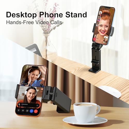 Perilogics Airplane Phone Holder Mount Universal in Flight Hands Free Viewing with Multi-Directional Dual 360 Degree Rotation (Black/Black) - Image 5