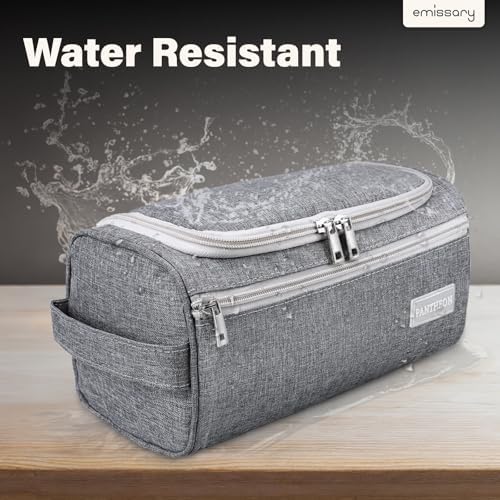 Pantheon Hanging Travel Toiletry Bag for Men, Dopp Kit - Gray - Image 6