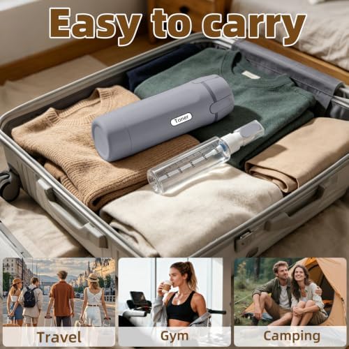 4 in 1 Travel Dispenser Bottle,4 Pack 30ML Travel Bottles for Toiletries, Leak Proof Travel Size Containers (Grey) - Image 6