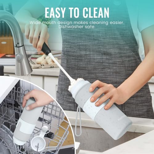 Nefeeko Collapsible Water Bottle, BPA Free 26oz Silicone Water Bottles - Image 5