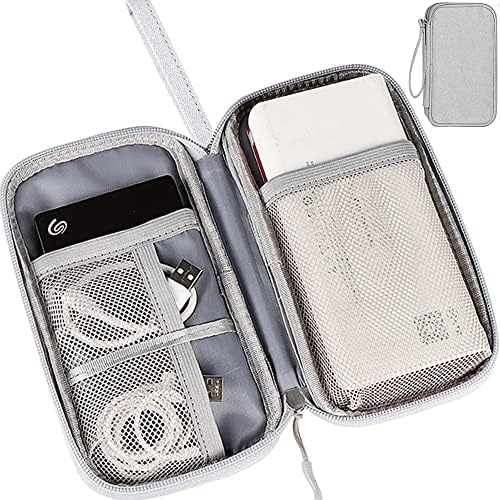 Electronic Organizer Small Travel Cable Organizer Bag, Digital Gadget Organizer Case, Waterproof Travel Gear Storage Carrying Sleeve Pouch for Cable, USB, Earphones, Portable Hard Drives, Power Banks - Image 6