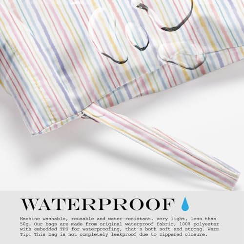Wet Bag, Wet Dry Bag, Wet Bag for Swimsuit, Travel, Beach, Pool, Diapers, Dirty Yoga Gym Clothes, Makeup Bag, Waterproof Tropical Palm Leaves Decor Jungle Palm Leaf Favors - Image 6