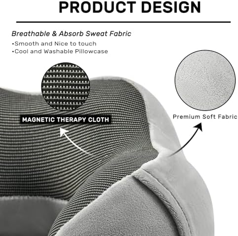 urnexttour Neck Pillow Airplane Travel Pillow 2 Pack Grey and Blue - Image 4