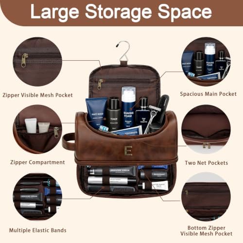 Personalized Toiletry Bag for Men, Initial Custom Gifts for Men - Image 4