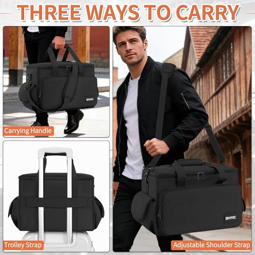 IBVIVIC Large DJ Cable File Bag, Travel Gig Bag with 8 Adjustable Dividers - Image 6