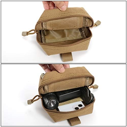 FRTKK 2 Pack Molle Pouches - Tactical Compact Water-Resistant EDC Pouch Bag Small Utility Pouch - Image 4