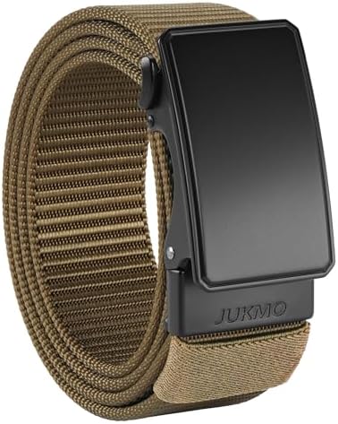 JUKMO Men's 1.5" Nylon Ratchet Casual Belt for Jeans by Mensbelt