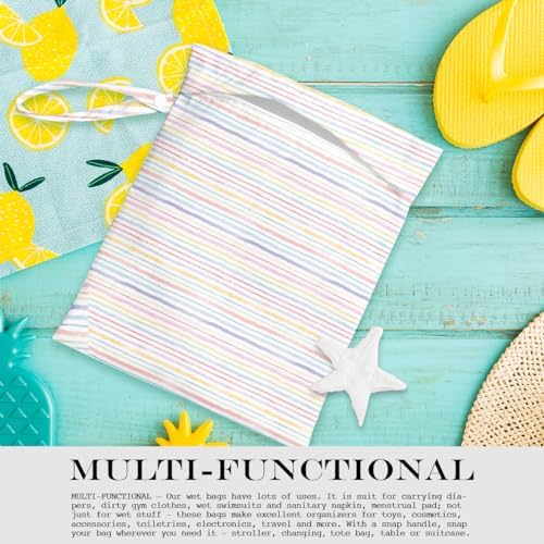 Wet Bag, Wet Dry Bag, Wet Bag for Swimsuit, Travel, Beach, Pool, Diapers, Dirty Yoga Gym Clothes, Makeup Bag, Waterproof Tropical Palm Leaves Decor Jungle Palm Leaf Favors - Image 4