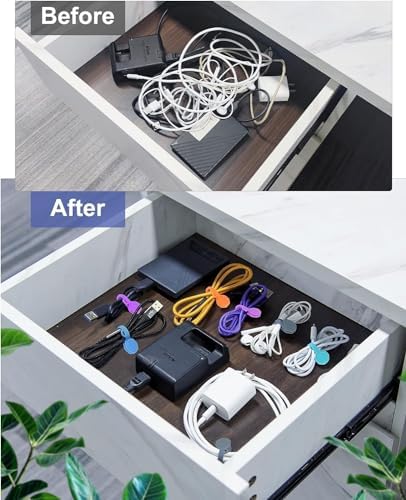 6 PCS Silicone Magnetic Cable Ties, Reusable cord Organizer clips - Image 5