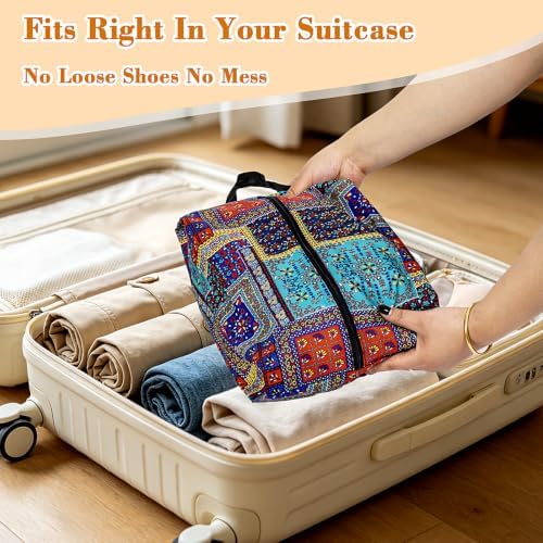 Sanlykate Shoe Bags for Travel, 6 Pack Shoe Organizer with Zipper Closure, Large Capacity Shoe Storage with Handle, Water Repellent Portable Shoe Pouch Essentials - Image 5