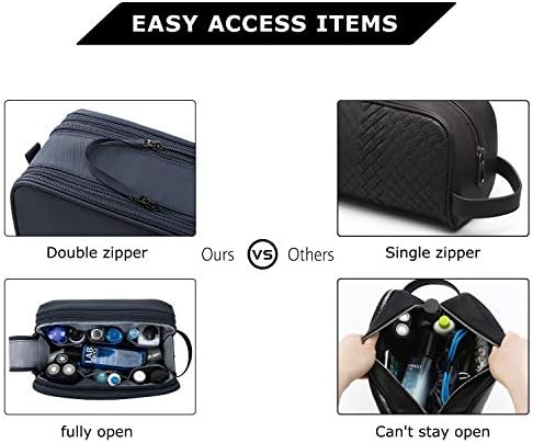 BAGSMART Toiletry Bag for Men, Travel Toiletry Organizer Dopp Kit Water-resistant Shaving Bag for Toiletries Accessories, Door Room Essentials,Navy Blue-medium - Image 5