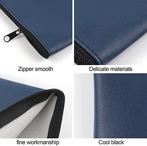 4Pack Money Bag 11 X 6 ", Safe Durable Money Bags with Zipper for Cash Waterproof, Coin Money Pouch PU Leather Bank Bag, Bank Bags with Zipper for Checks Makeup Bills Receipts Tool Storage Bag (Navy) - Image 4