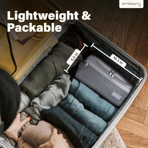 Pantheon Hanging Travel Toiletry Bag for Men, Dopp Kit - Gray - Image 5