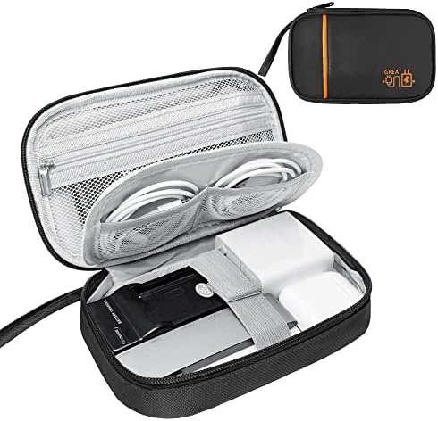 Lcsmaokin Electronics Travel Organizer,Portable Waterproof Electronic Travel Storage Bag for Small Charging Cord Storage,Charger,Small Electronics,SD Card etc,for Travel,Business -Black by Lcsmaokin