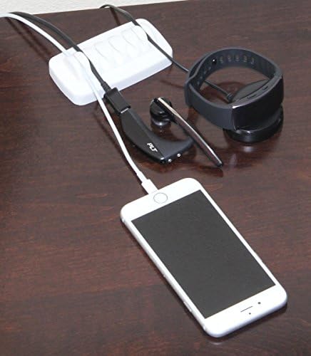 Heaviest Cable Organizer on the Market! Compact and Weighted Desktop Cord Holder for Desk and Nightstand, Eco-Friendly Silicone, No Bad Smell, Bundled with 4 Reusable Cable Ties! (White) - Image 4