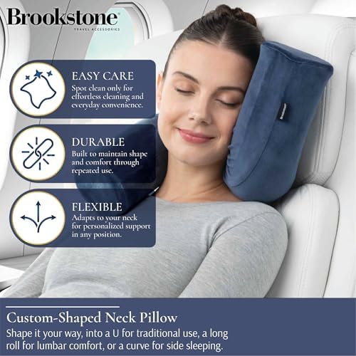 Brookstone Free Form Travel Pillow Lightweight Flexible Memory Foam Pillow - Image 3