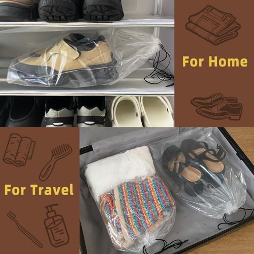 LazyMe Clear Large Shoe Bags for Travel, 12 x 18 Inch, 100 Pack - Image 5