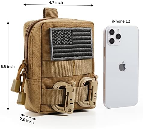 FRTKK 2 Pack Molle Pouches - Tactical Compact Water-Resistant EDC Pouch Bag Small Utility Pouch - Image 2