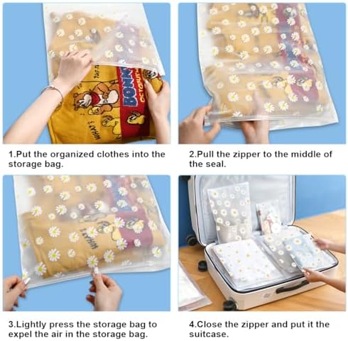 30PCS Travel Storage Bags for Clothes, Clear Plastic Ziplock Bags, 5 Size - Image 6