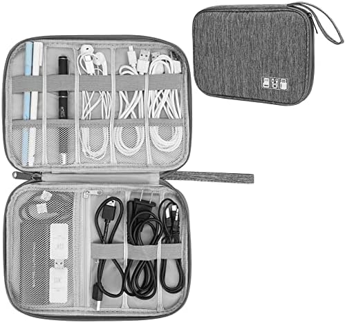 Electronic Organizer Travel Universal Cable Organizer Electronics Accessories Bag for Cable, Charger, Phone, USB, SD Card,1Pack by XINGXINRONG