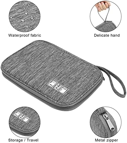 Electronic Organizer Travel Universal Cable Organizer Electronics Accessories Bag for Cable, Charger, Phone, USB, SD Card,1Pack - Image 7