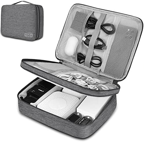 Electronic Organizer Travel Universal Cable Organizer Electronics Accessories Bag for Cable, Charger, Phone, USB, SD Card,1Pack by XINGXINRONG