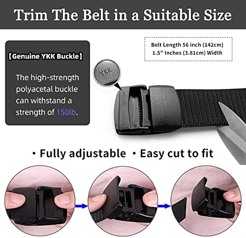 Mile High Life | Nylon Web Belt | Outdoor Military Belt | TSA Safe Buckle Plastic/Metal - Image 5