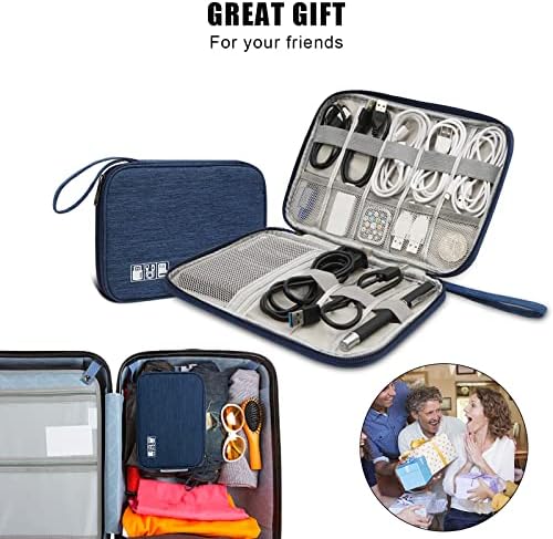Electronic Organizer Travel Universal Cable Organizer Electronics Accessories Bag for Cable, Charger, Phone, USB, SD Card,1Pack - Image 4