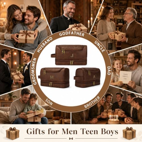 Personalized Toiletry Bag for Men, Initial Custom Gifts for Men - Image 3