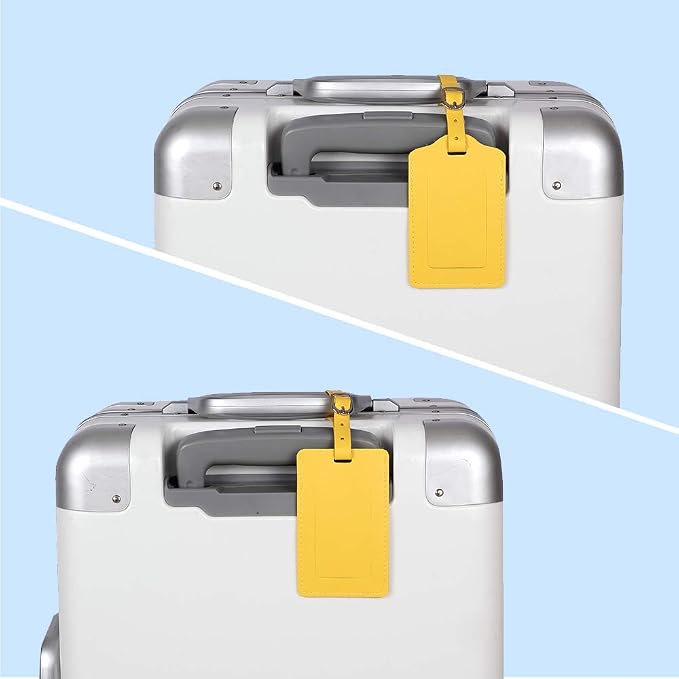 Vigorport Luggage Tags, Leather Personalized Suitcase Tag Set of 4 Pack - Image 3